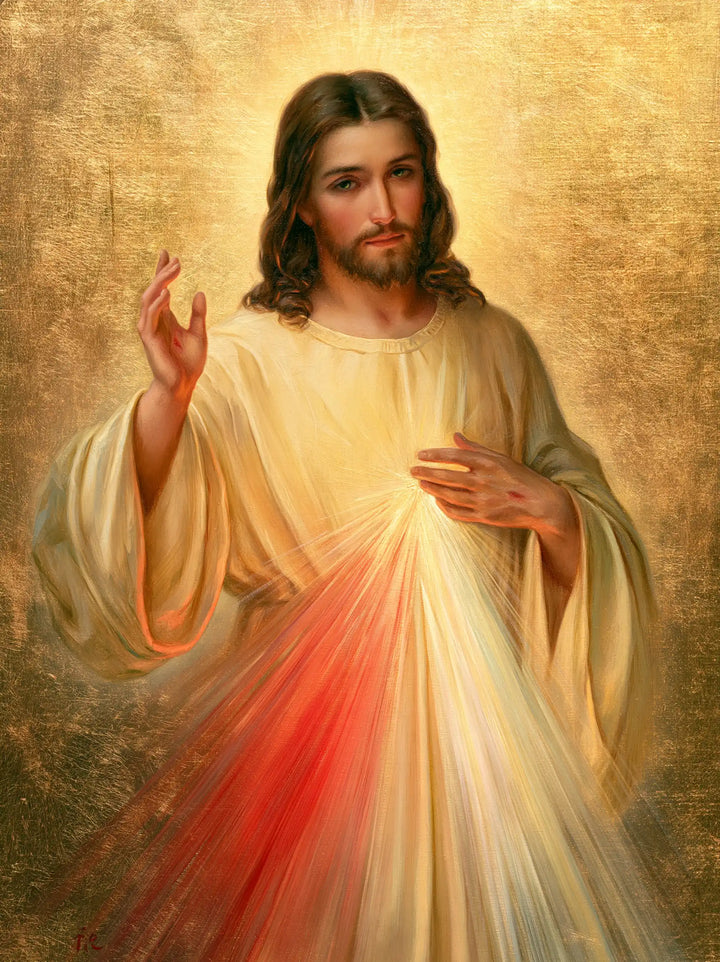 Divine Mercy Jesus - Sacred Gold · Portrait n° 24