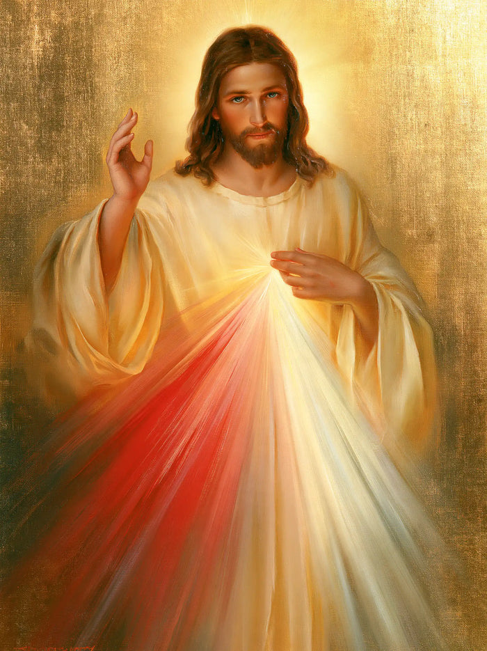 Divine Mercy Jesus - Sacred Gold · Portrait n° 25