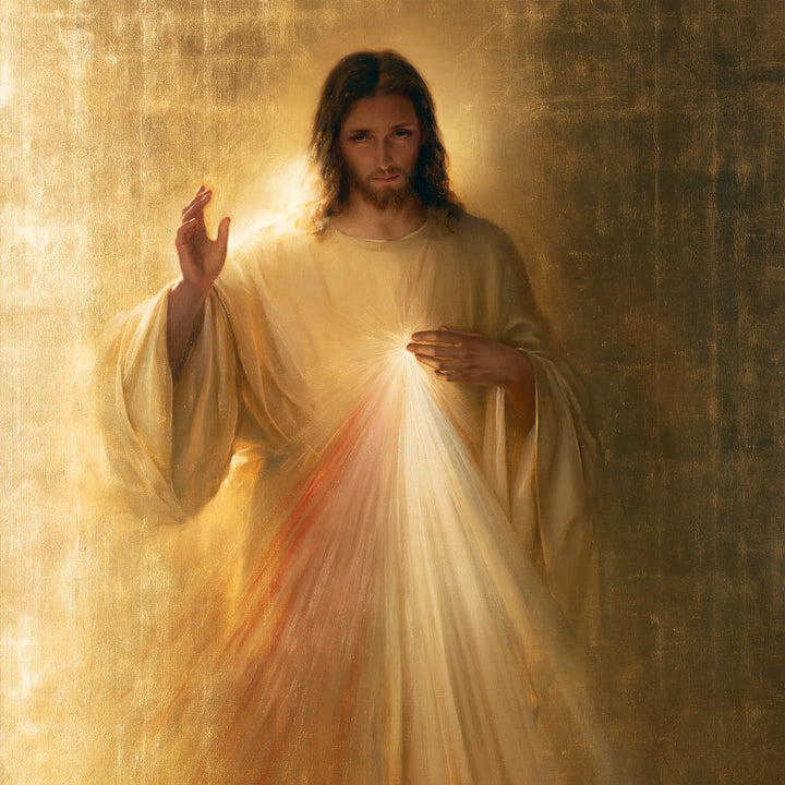 Divine Mercy Jesus - Sacred Gold · Square n° 2