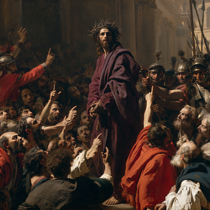 Ecce Homo — The Gaze Above the Pointing Fingers