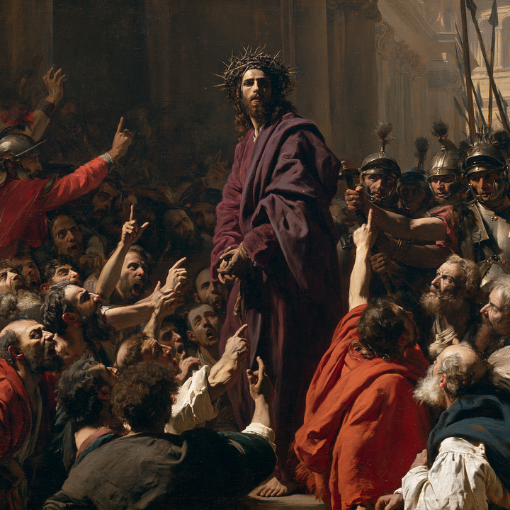 Ecce Homo — The Gaze Above the Pointing Fingers