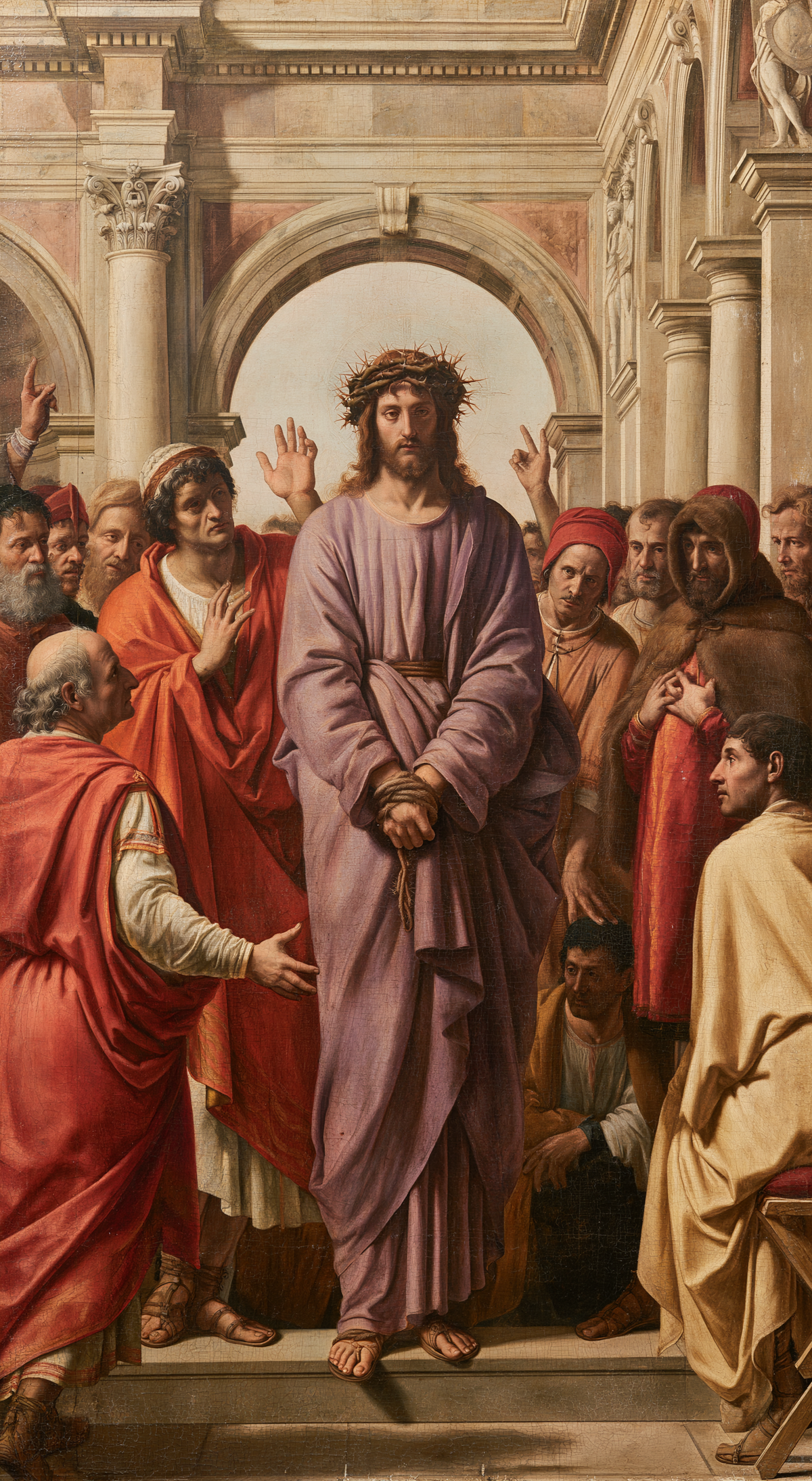 Ecce Homo — The Captive Beneath Pale Coffers