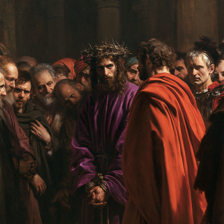 Ecce Homo — The Captive Before the Vermilion Cloak