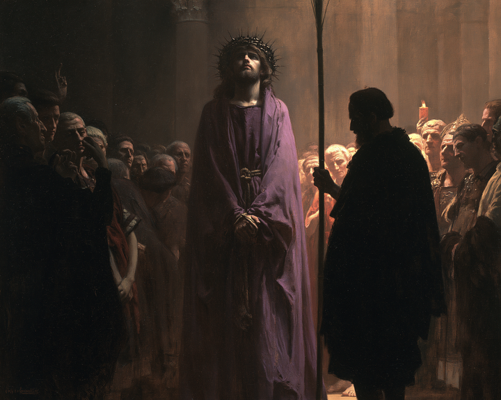 Ecce Homo — Purple Beside the Upright Staff