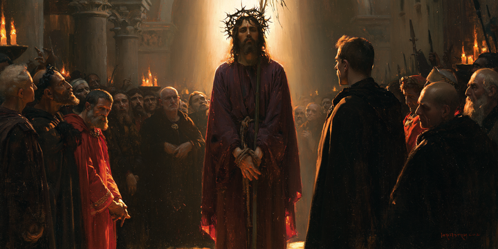 Ecce Homo — The Captive Before the Portico’s Flames