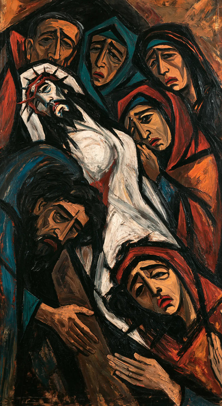The Entombment of Jesus Christ — White in the Embrace of Veils
