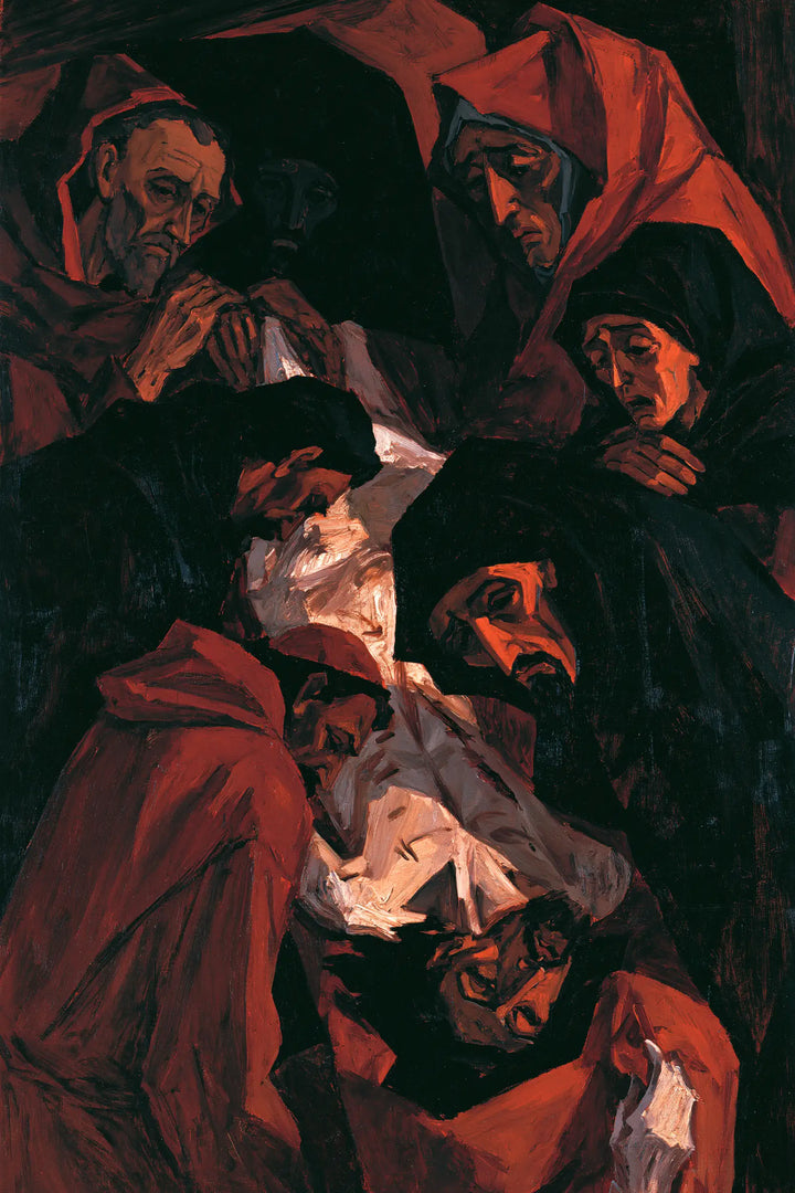 The Entombment of Jesus Christ — Shadows Entwined Around the Pale Body