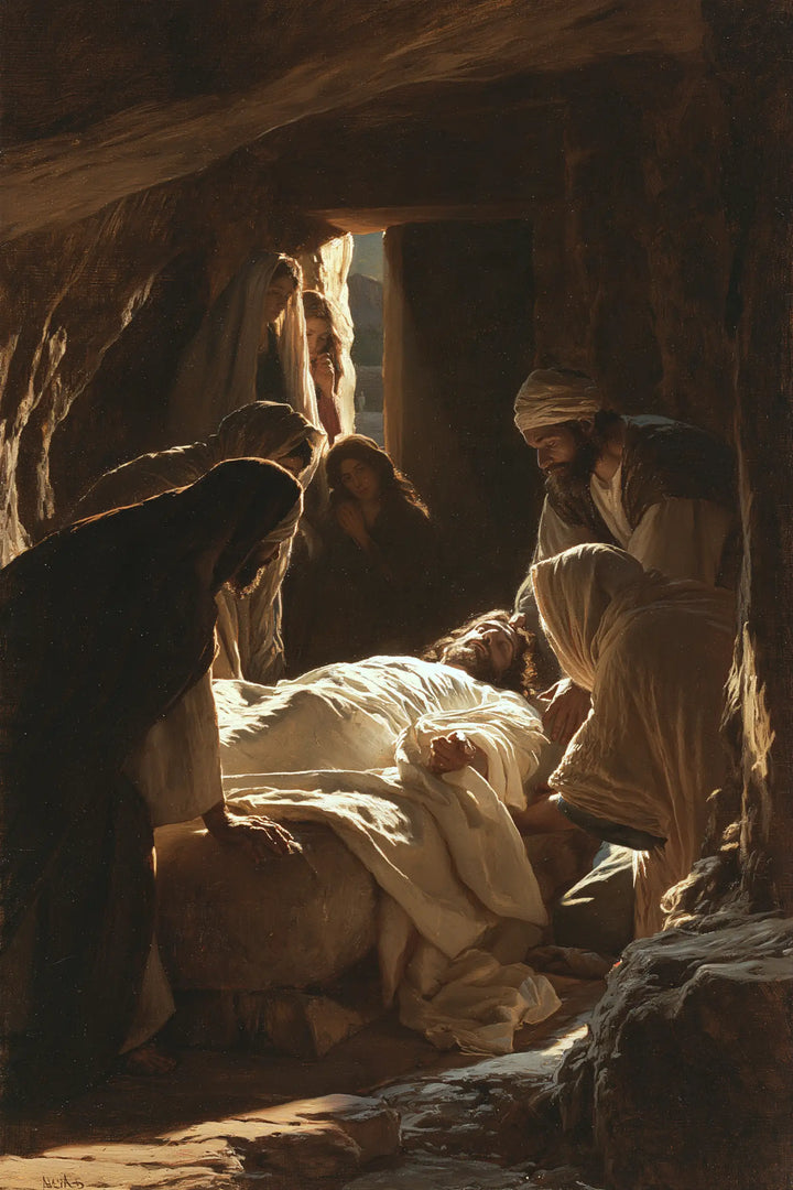 The Entombment of Jesus Christ — The Golden Cleft Behind the Resting Christ