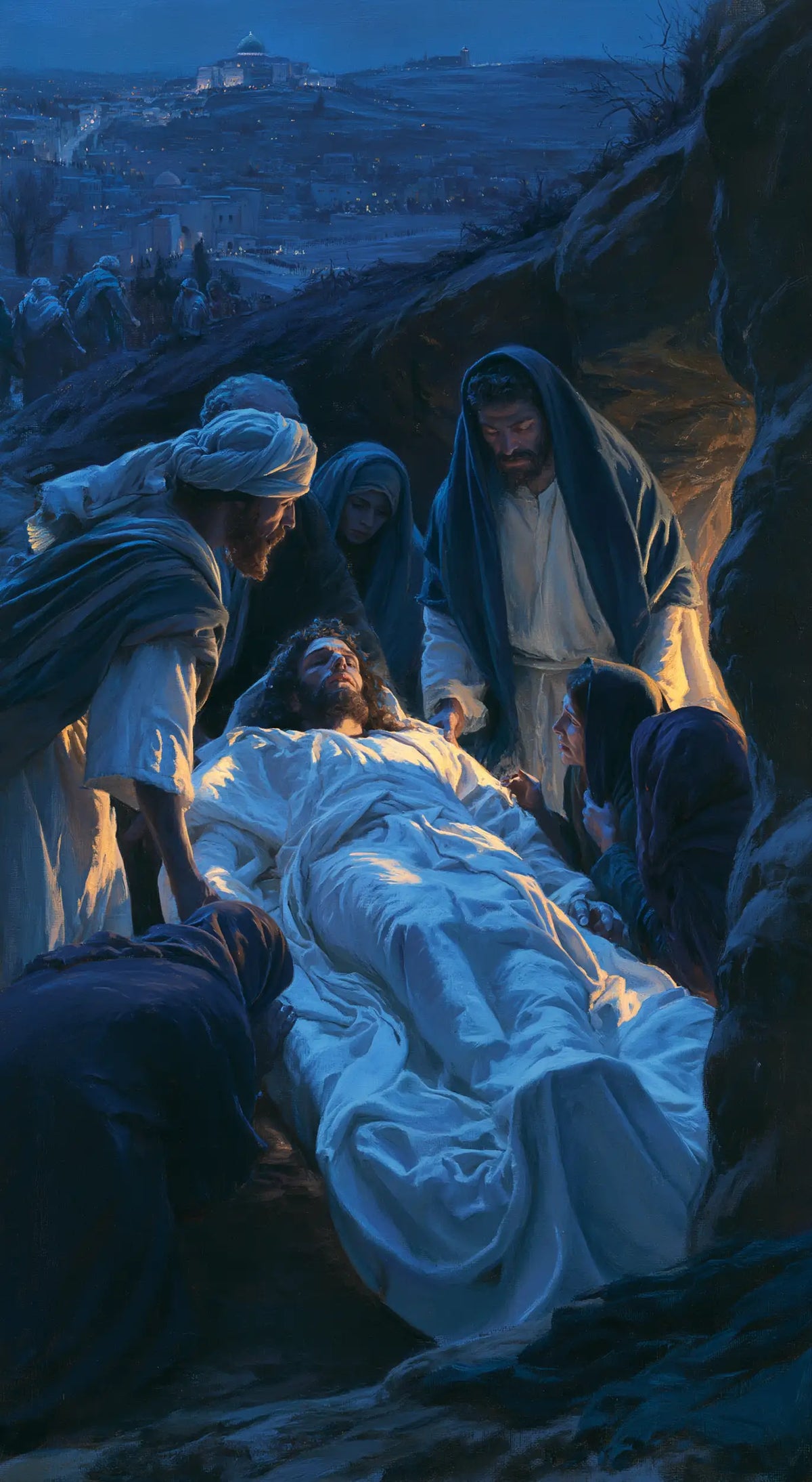 The Entombment of Jesus Christ — Rest in Ultramarine Coolness