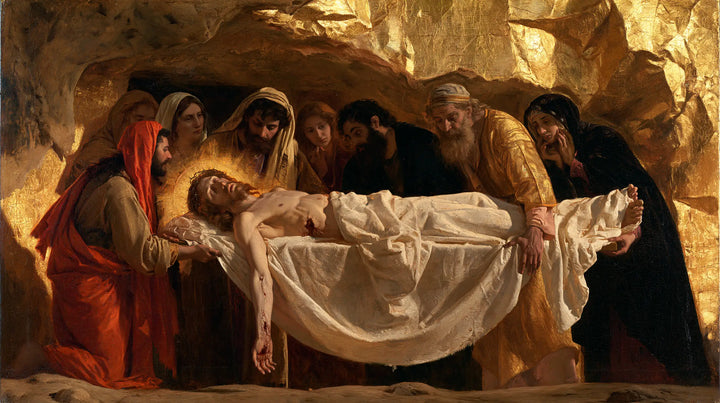 The Entombment of Jesus Christ — The Shroud with the Circle of Light