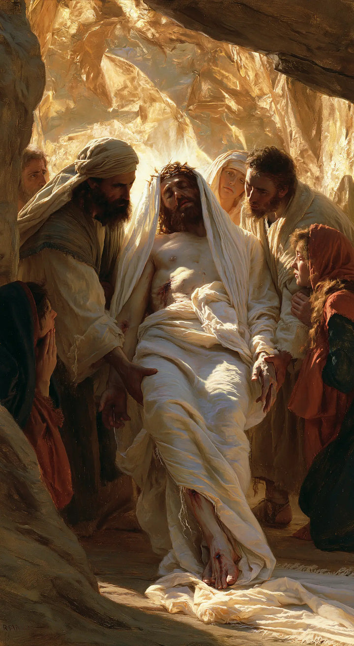 The Entombment of Jesus Christ — The Pale Veil in the Mineral Gleam