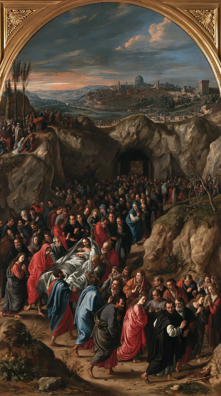 The Entombment of Jesus Christ — The Crowd Within the Landscape’s Arch