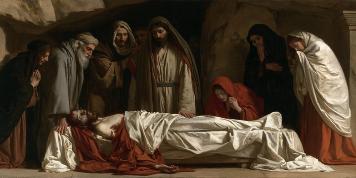 The Entombment of Jesus Christ — Crimson in the Fold of the Shroud