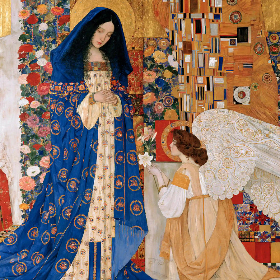 Gabriel's Lily in the Rose Garden – Golden Secession Art · Square