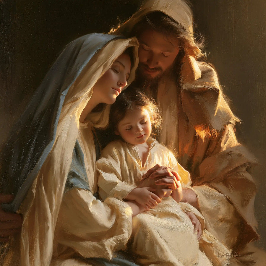 The Holy Family - Close Devotional Portrait · Square n° 4
