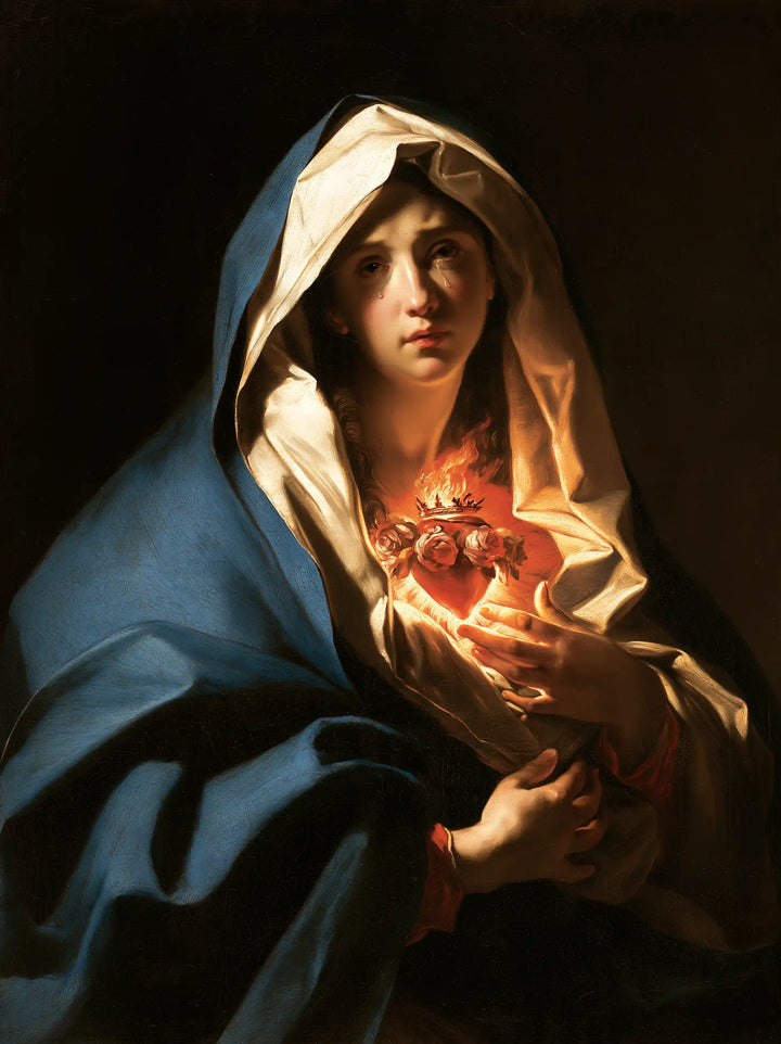 The Immaculate Heart of Mary — The Offered Gaze Above the Crowned Heart