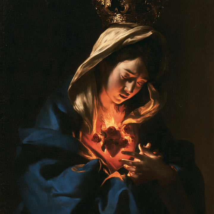 Immaculate Heart of Mary - Caravaggio Tenebrism · Square n° 2