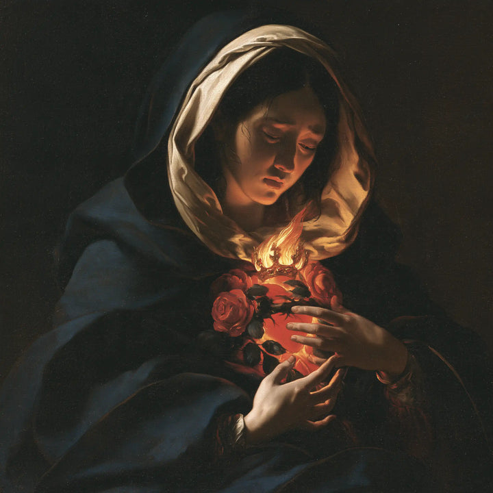 Immaculate Heart of Mary - Caravaggio Tenebrism · Square n° 3