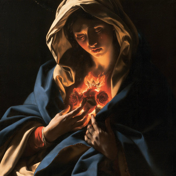 Immaculate Heart of Mary - Caravaggio Tenebrism · Square n° 4
