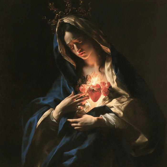 Immaculate Heart of Mary - Caravaggio Tenebrism · Square n° 9