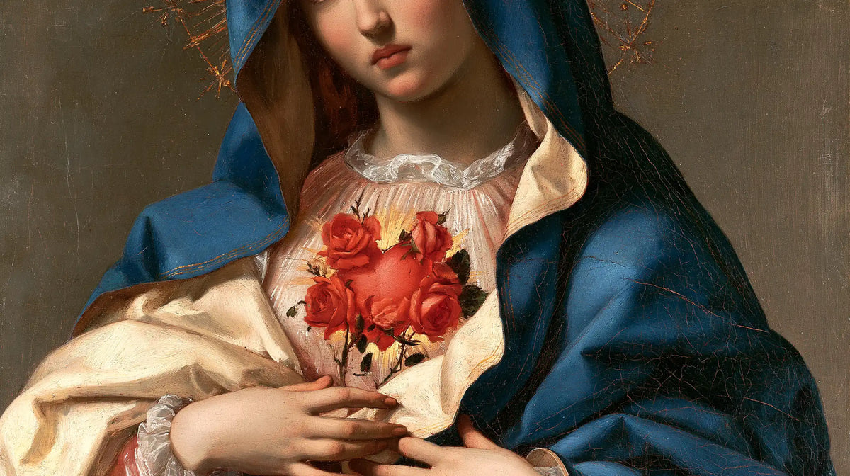 the Immaculate Heart of Mary in Florentine Renaissance style in Florentine Renaissance style, landscape Christian artwork no. 13