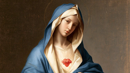 the Immaculate Heart of Mary in Florentine Renaissance style in Florentine Renaissance style, landscape Christian artwork no. 21