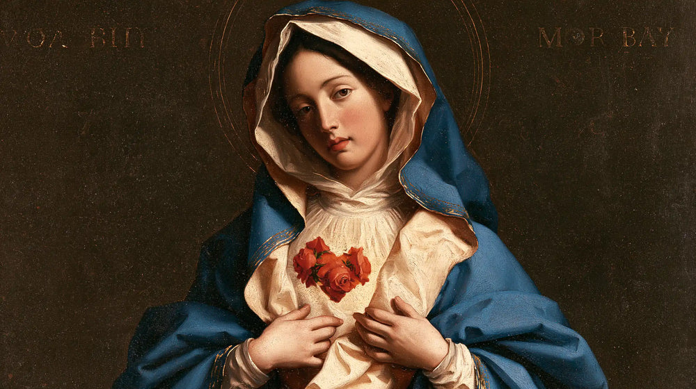 the Immaculate Heart of Mary in Florentine Renaissance style in Florentine Renaissance style, landscape Christian artwork no. 22