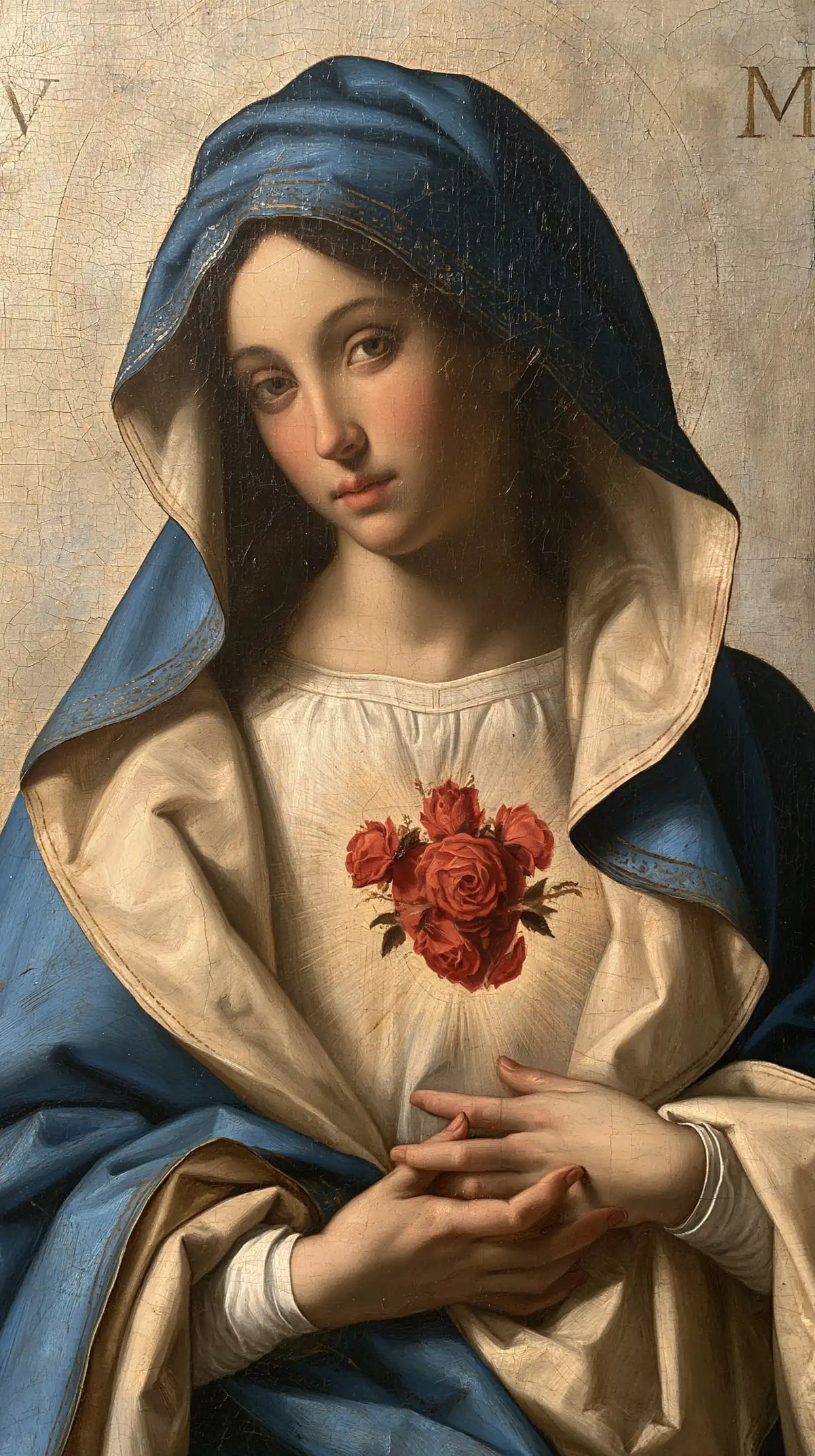 the Immaculate Heart of Mary in Florentine Renaissance style in Florentine Renaissance style, portrait Christian artwork no. 3