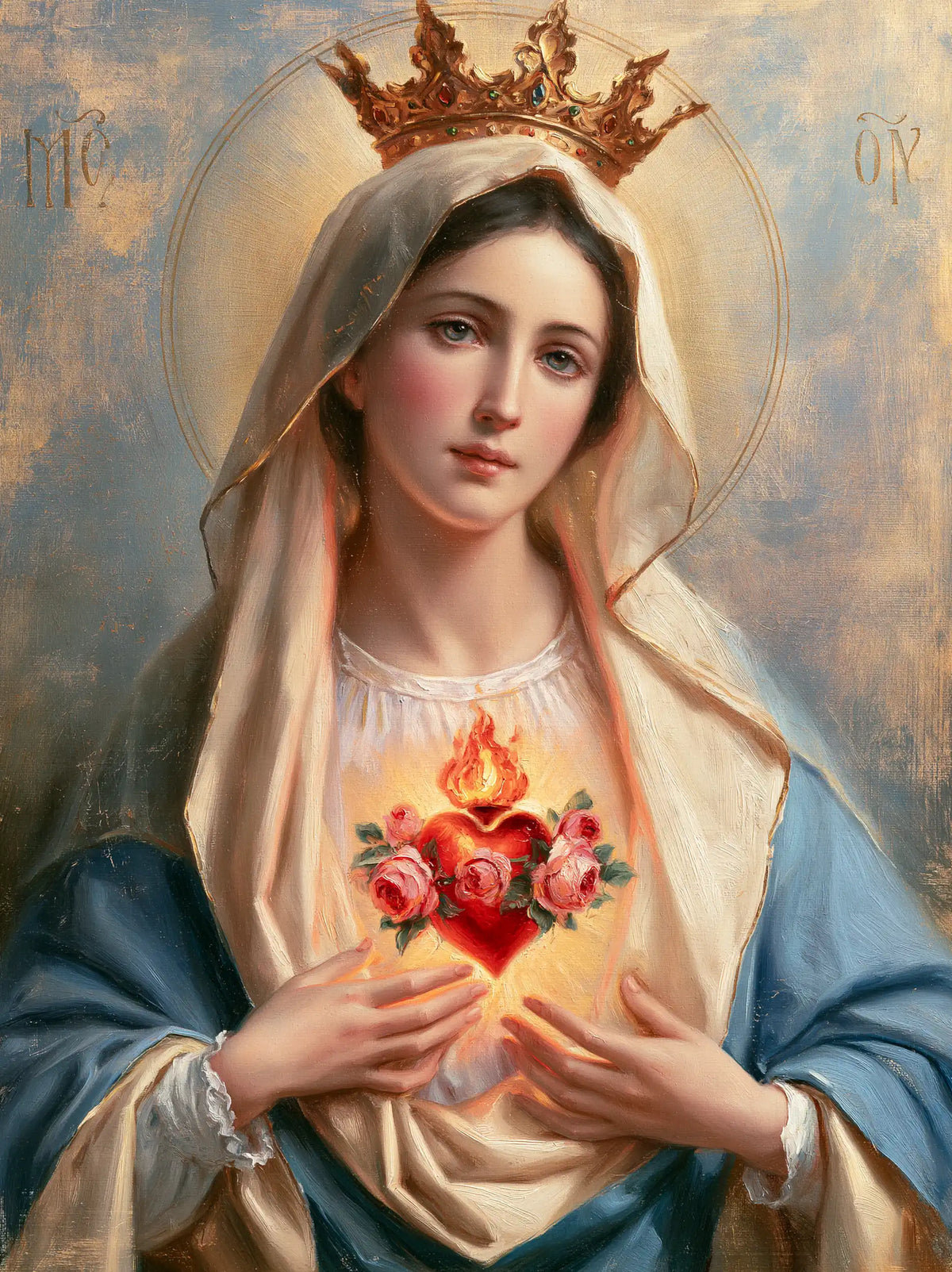 The Immaculate Heart of Mary — The Tall Crown and the Pink Roses