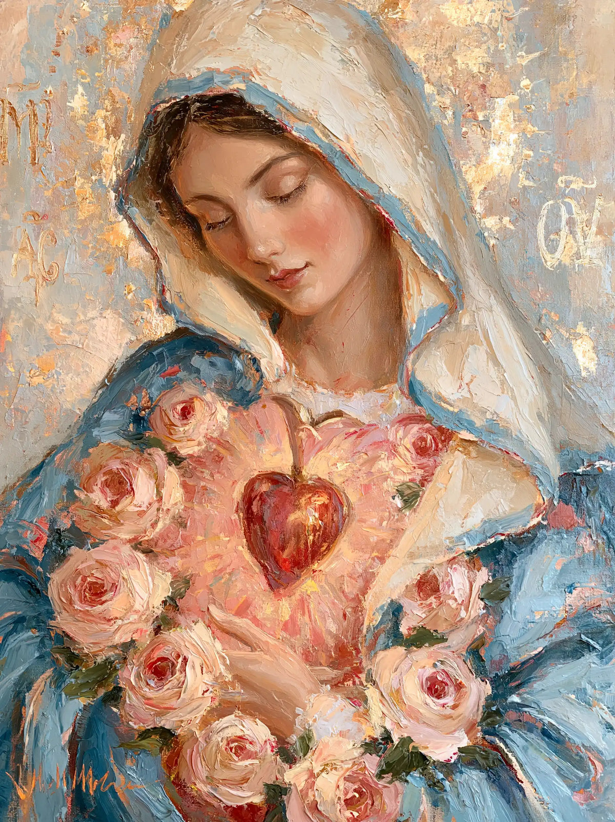 Immaculate Heart of Mary - Impressionist · Portrait n° 14