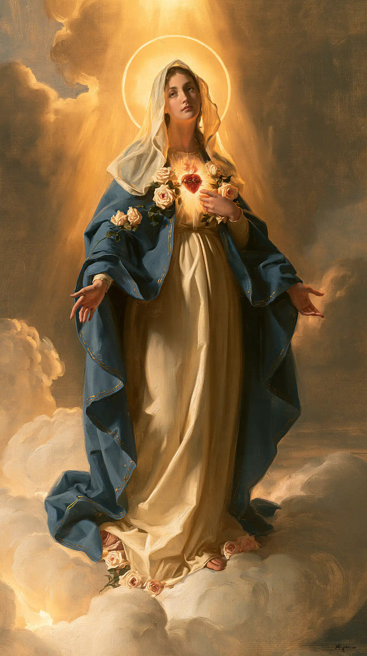 Immaculate Heart of Mary - Mary upon the Clouds with the Immaculate Heart · Portrait n° 1