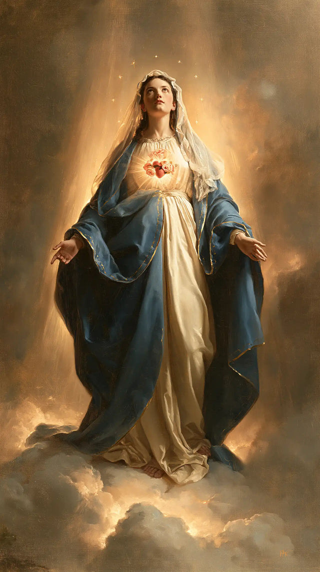 Immaculate Heart of Mary - Mary upon the Clouds with the Immaculate Heart · Portrait n° 6