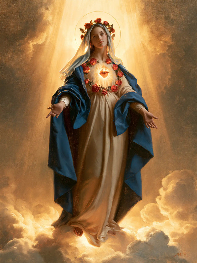 Immaculate Heart of Mary - Mary upon the Clouds with the Immaculate Heart · Portrait n° 19