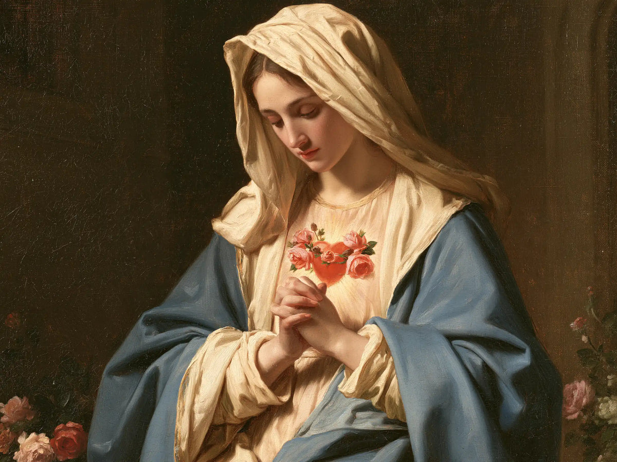 Immaculate Heart of Mary - Mary in Prayer with the Immaculate Heart · Landscape n° 5
