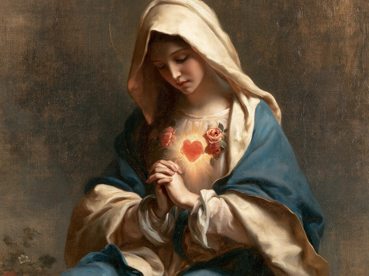 Immaculate Heart of Mary - Mary in Prayer with the Immaculate Heart · Landscape n° 7