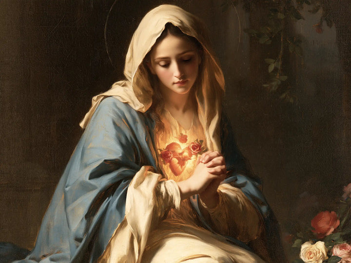 Immaculate Heart of Mary - Mary in Prayer with the Immaculate Heart · Landscape n° 8