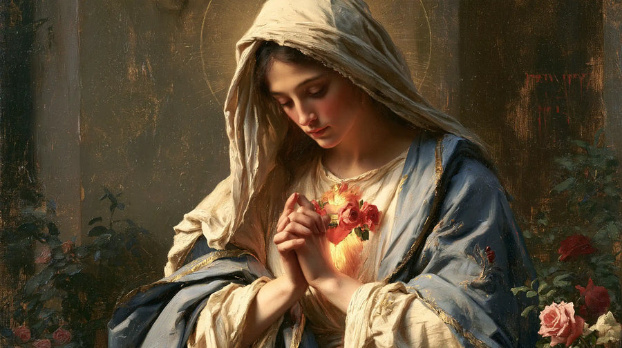 Immaculate Heart of Mary - Mary in Prayer with the Immaculate Heart · Landscape n° 14
