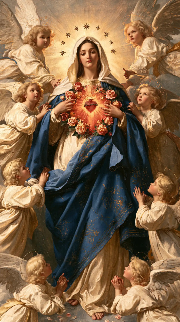 Immaculate Heart of Mary - Mary Surrounded by Angels · Portrait n° 2