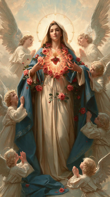 Immaculate Heart of Mary - Mary Surrounded by Angels · Portrait n° 6