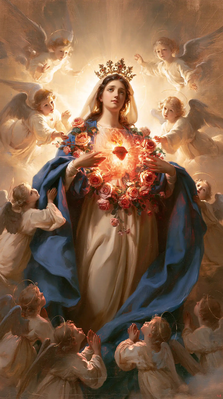 Immaculate Heart of Mary - Mary Surrounded by Angels · Portrait n° 9