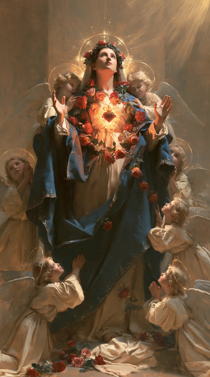 Immaculate Heart of Mary - Mary Surrounded by Angels · Portrait n° 10