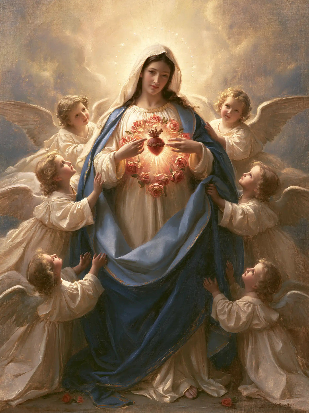 The Immaculate Heart of Mary — The Circle of Angels Around the Robe