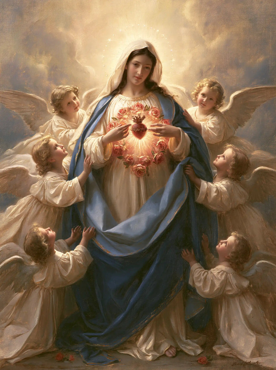 Immaculate Heart of Mary - Mary Surrounded by Angels · Portrait n° 13