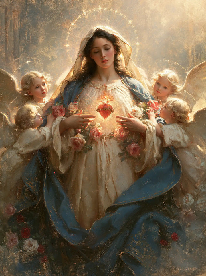 Immaculate Heart of Mary - Mary Surrounded by Angels · Portrait n° 14