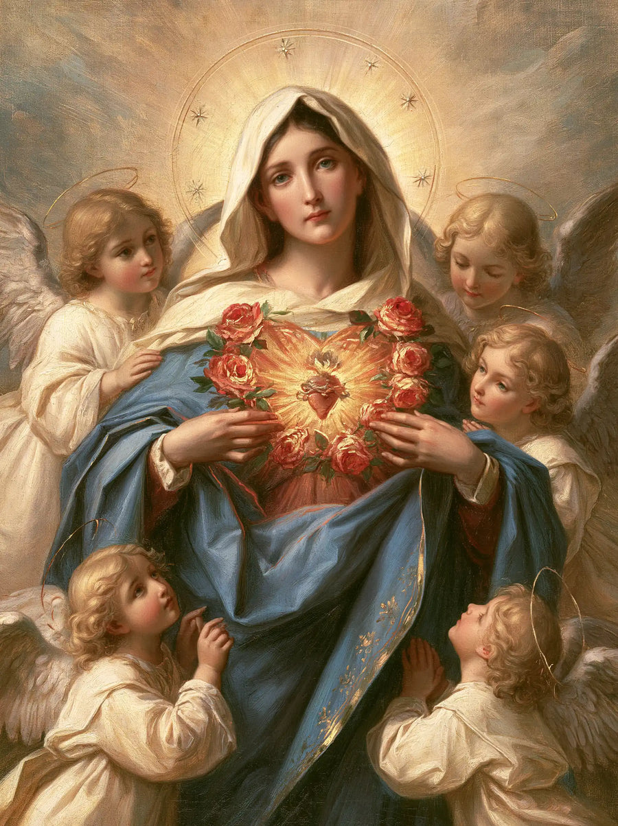 Immaculate Heart of Mary - Mary Surrounded by Angels · Portrait n° 16