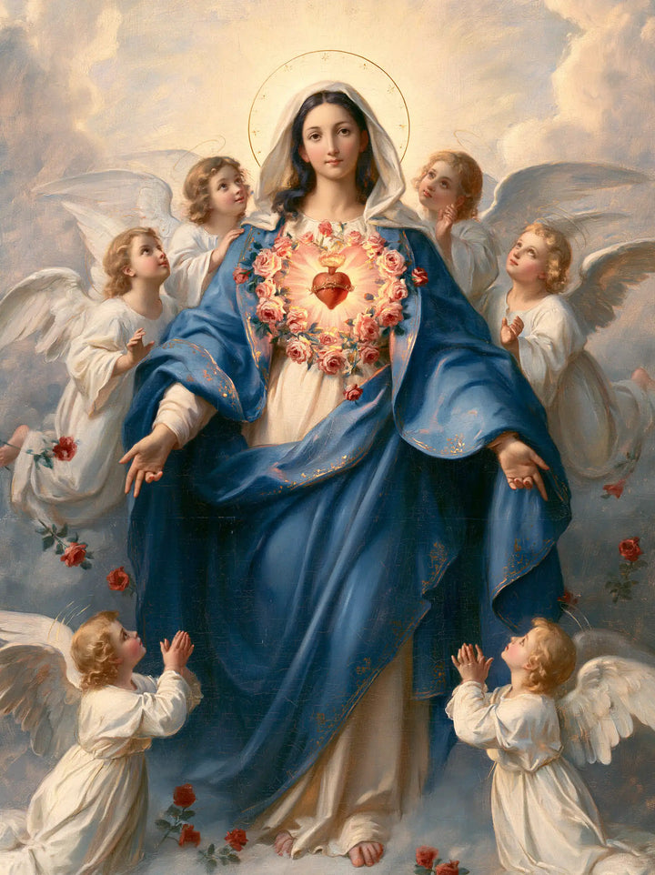 Immaculate Heart of Mary - Mary Surrounded by Angels · Portrait n° 20