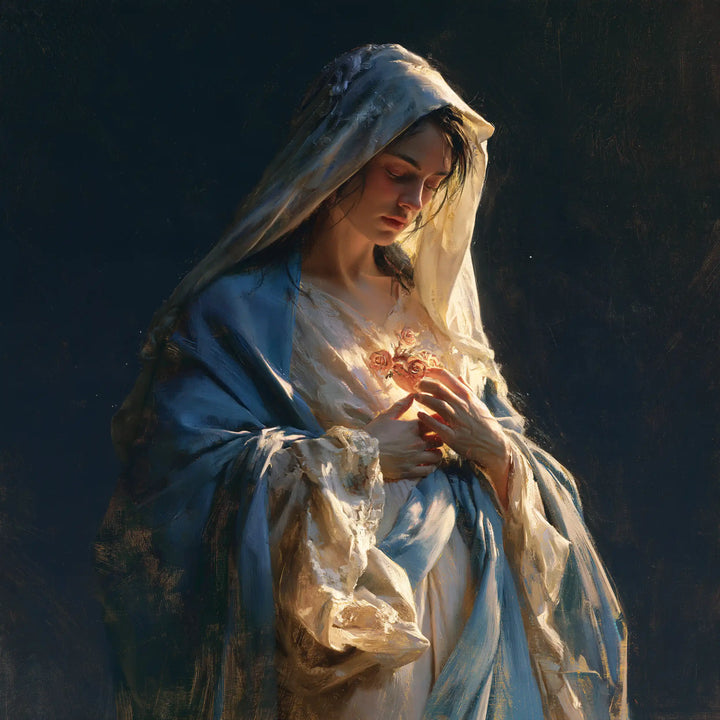 Immaculate Heart of Mary - Midnight Blue Chiaroscuro · Square n° 8