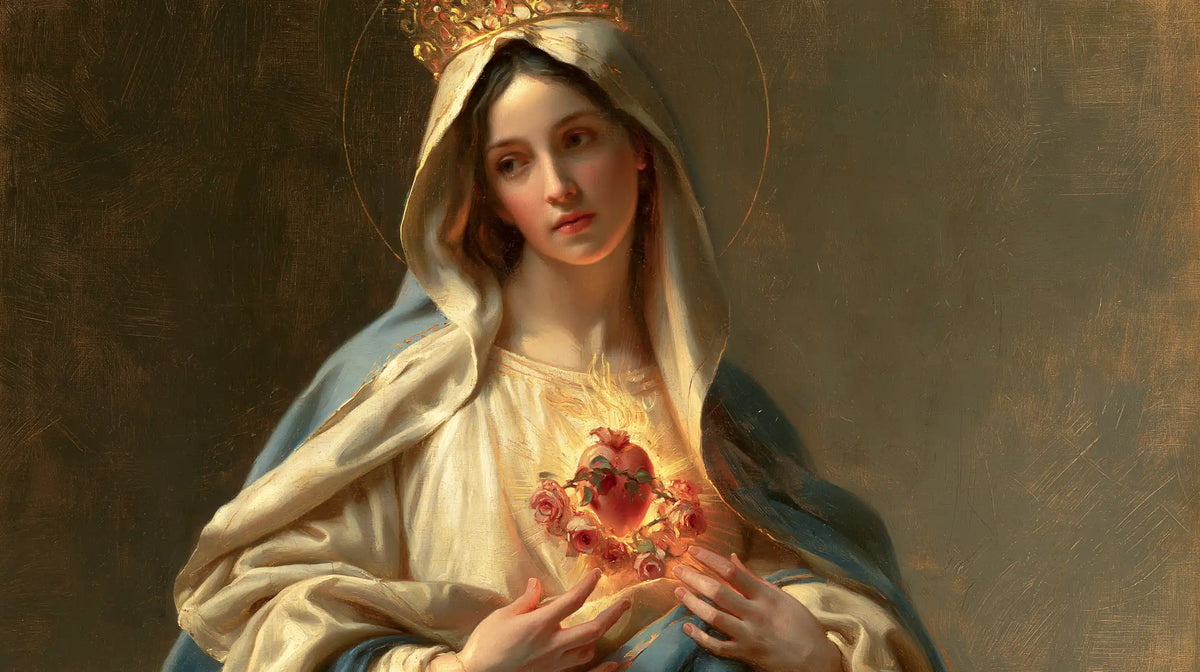 The Immaculate Heart of Mary — The Garland Offered Beneath the Royal Veil