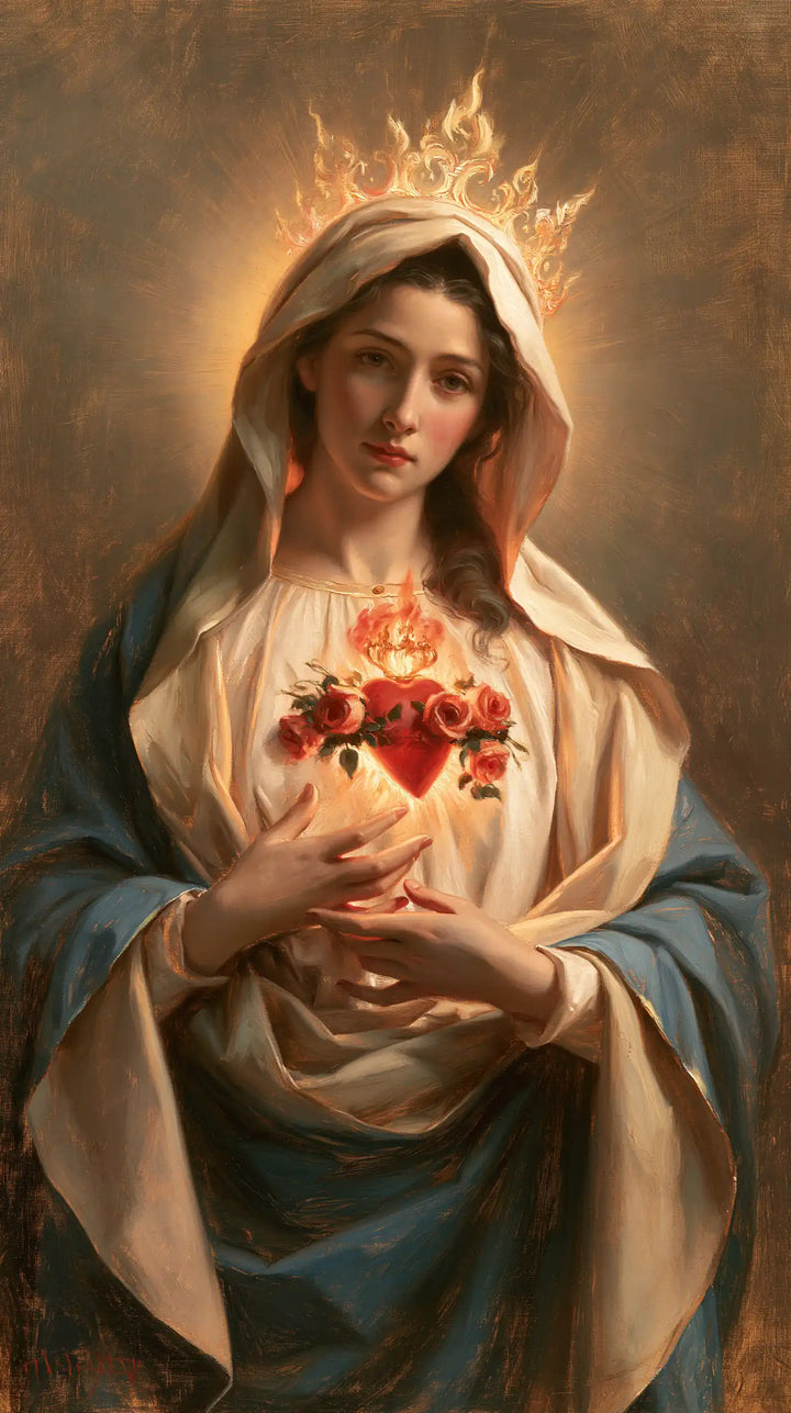 The Immaculate Heart of Mary — The Ardent Crown and the Peaceful Gestures