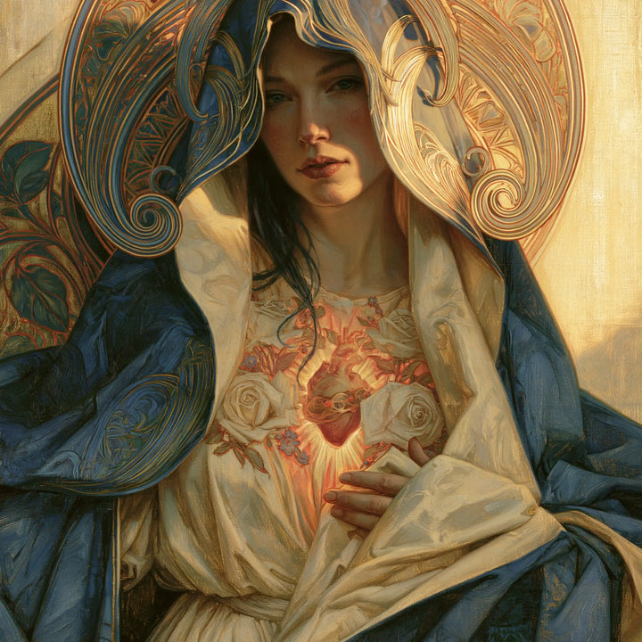 Immaculate Heart of Mary - Sacred Art Nouveau · Square n° 4